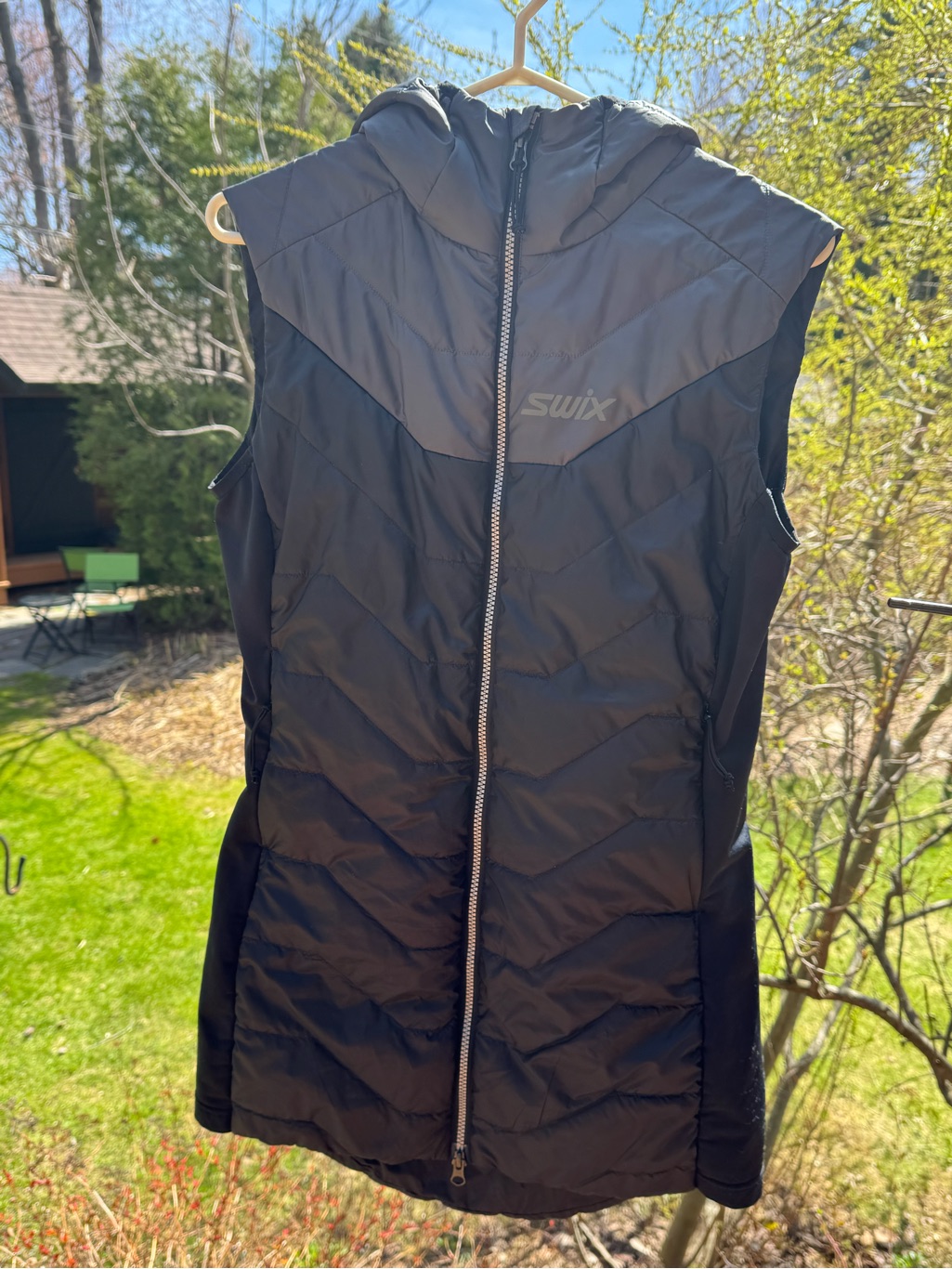 Swix Women's Black Hooded Insulated Ski Vest